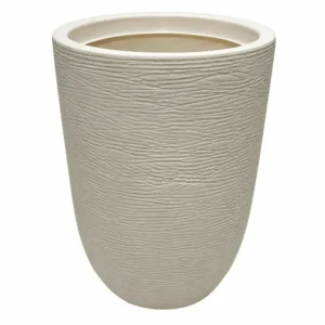 Vaso Cônico Grafiato 58 de Polietileno 58 cm para Decoração de Ambientes Internos e Externos - Areia